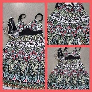 NY collection abstract art dress size medium